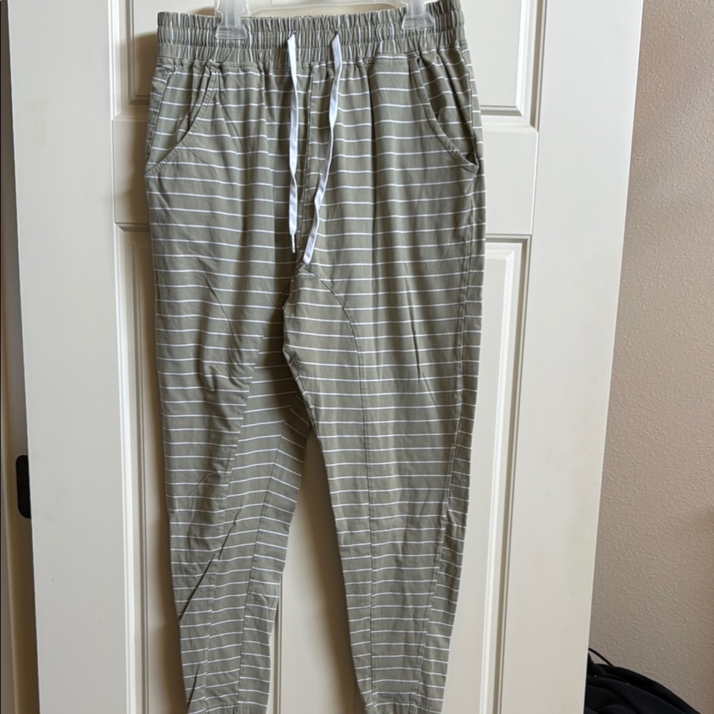 Women's Striped Gray Pajama Pants